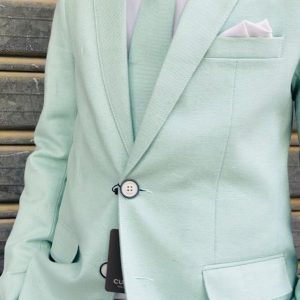 Chaqueta Verde Agua Cerca